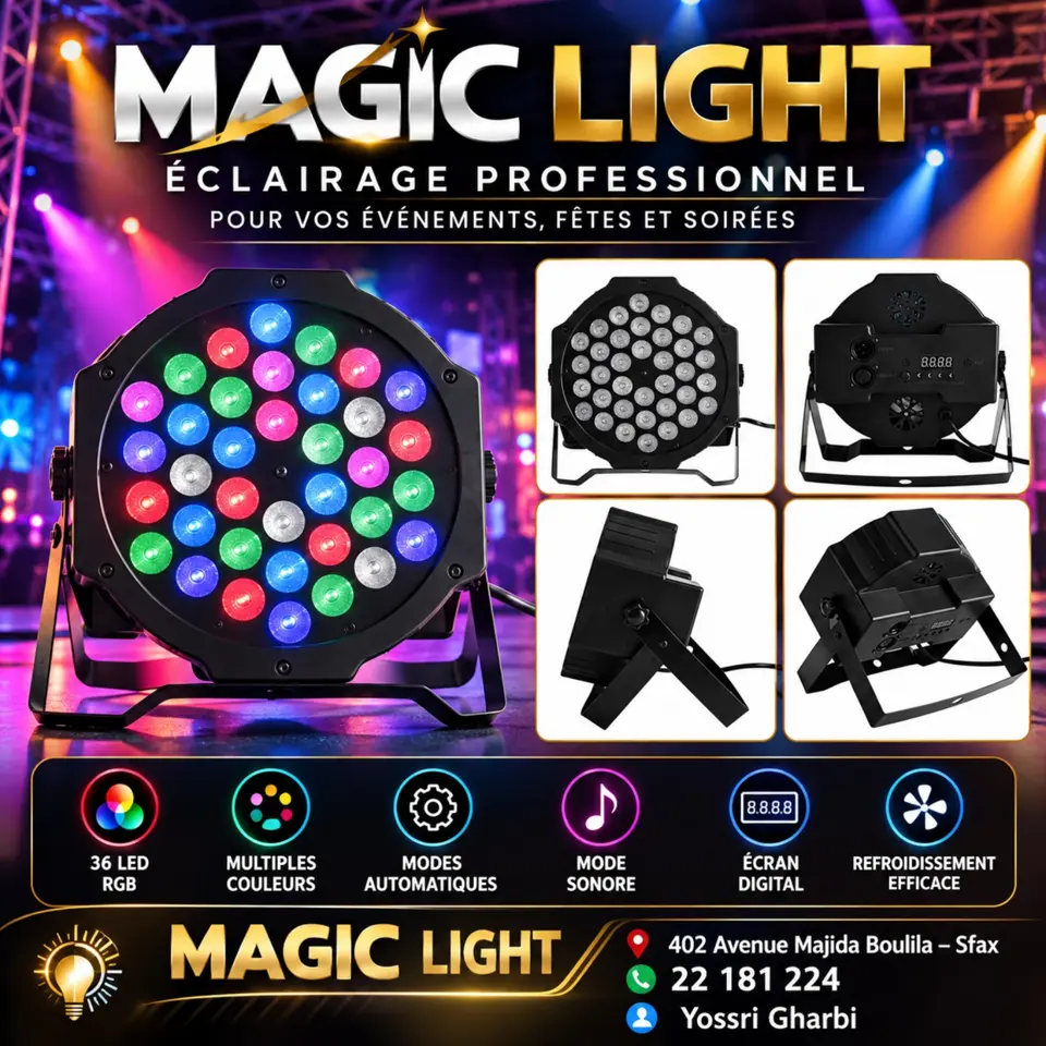 Projecteur PAR LED RGB