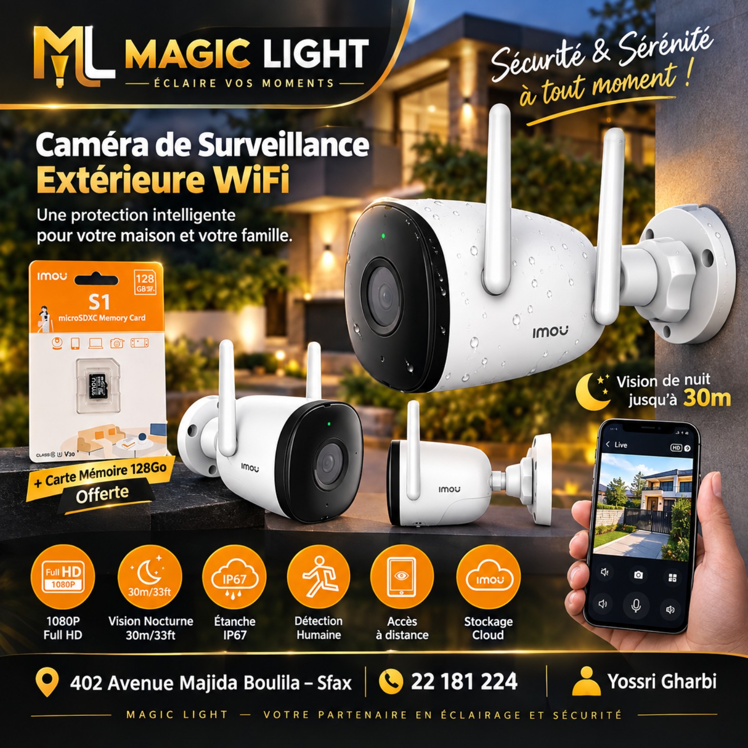 Caméra extérieure Wi‑Fi IMOU